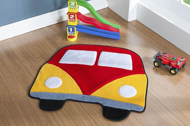 Tapete Premium Formato Kombi Vermelho - Guga tapetes Menor preço em Tapete Premium Formato Kombi Vermelho - Guga tapetes
