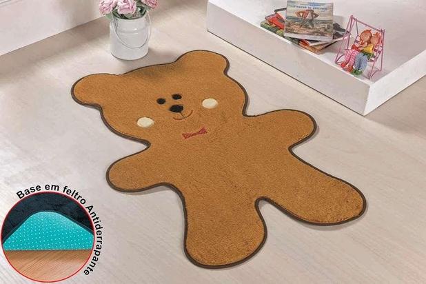 Tapete Premium Formato Urso Biscoito Caramelo - Guga tapetes Menor preço em Tapete Premium Formato Urso Biscoito Caramelo - Guga tapetes