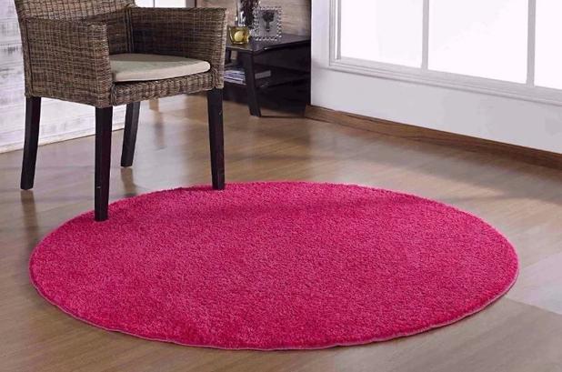 Tapete Redondo Coleção Classic Teen 100 X 100 Pink Rosa - Tapete oasis Menor preço em Tapete Redondo Coleção Classic Teen 100 X 100 Pink Rosa - Tapete oasis