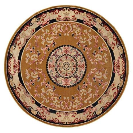 Tapete Redondo Veludo Marbella Çagdas Caramelo 200x200 cm - Rayza Menor preço em Tapete Redondo Veludo Marbella Çagdas Caramelo 200x200 cm - Rayza