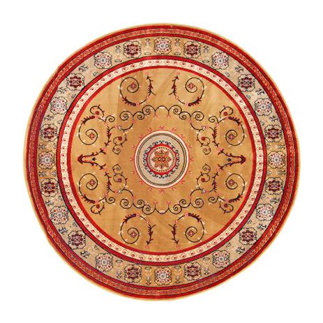 Tapete Redondo Veludo Marbella Çagdas II Caramelo 150x150 cm - Rayza Menor preço em Tapete Redondo Veludo Marbella Çagdas II Caramelo 150x150 cm - Rayza