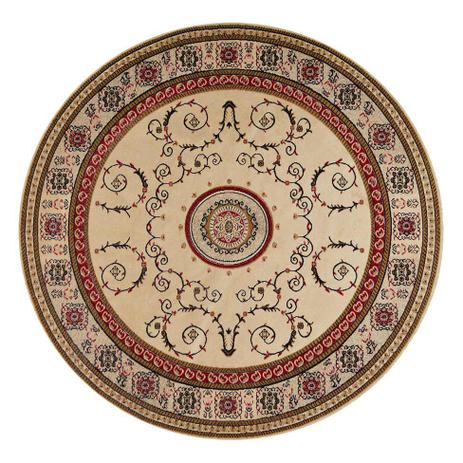 Tapete Redondo Veludo Marbella Çagdas II Creme 200x200 cm - Rayza Menor preço em Tapete Redondo Veludo Marbella Çagdas II Creme 200x200 cm - Rayza