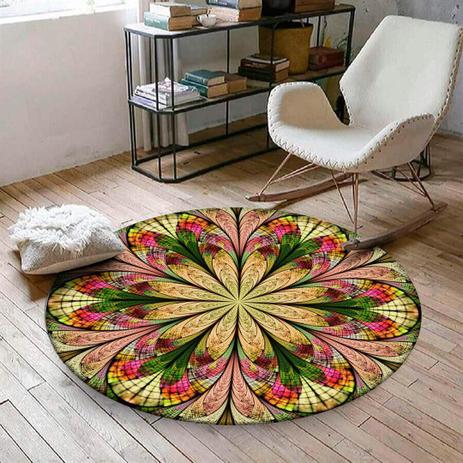 Tapete Redondo Wevans Vitral - Love Decor Menor preço em Tapete Redondo Wevans Vitral - Love Decor