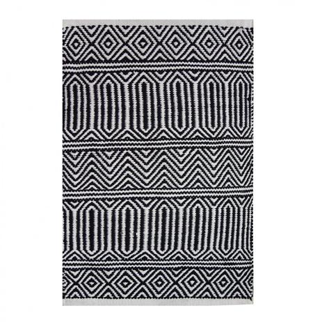 Tapete Retangular Kilim Anand Niazitex 1,00m x 1,40m Preto Menor preço em Tapete Retangular Kilim Anand Niazitex 1,00m x 1,40m Preto