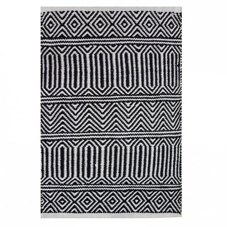 Tapete Retangular Kilim Anand Niazitex 50cm x 70cm Preto Menor preço em Tapete Retangular Kilim Anand Niazitex 50cm x 70cm Preto