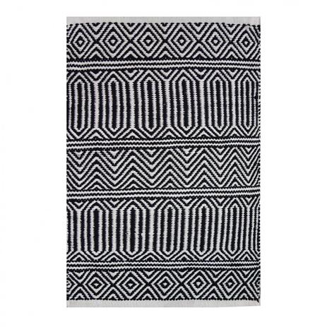 Tapete Retangular Kilim Anand Niazitex 60cm x 90cm Preto Menor preço em Tapete Retangular Kilim Anand Niazitex 60cm x 90cm Preto