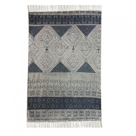 Tapete Retangular Kilim Calcuta Niazitex 60cm x 90cm Preto Menor preço em Tapete Retangular Kilim Calcuta Niazitex 60cm x 90cm Preto