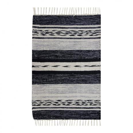 Tapete Retangular Kilim Raipur Niazitex 1,00m x 1,40m Cinza Menor preço em Tapete Retangular Kilim Raipur Niazitex 1,00m x 1,40m Cinza