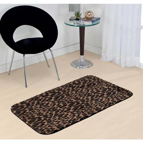 Tapete Retangular para Quarto e Sala Safari Tecido de Pelúcia 1,40m x 70cm - Onça - Santos  luan é boa?