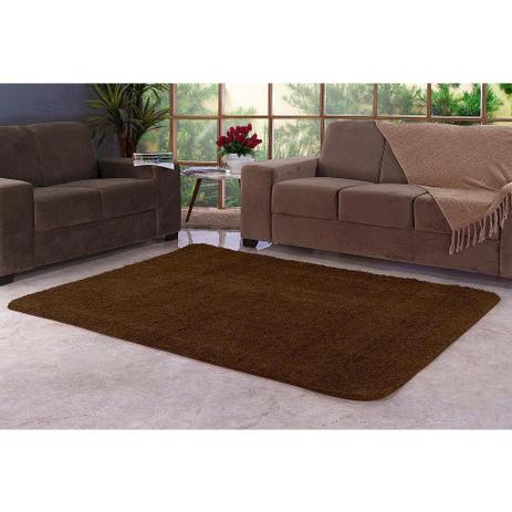 Tapete Retangular para Quarto e Sala Suave Anti-Ácaros e Antialérgico 2,00m x 1,50m - Café - Santos  luan é boa?