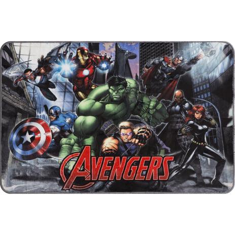 Tapete Retangular para Quarto Infantil Raschel Sublimado Marvel Vingadores 70cmx100cm Jolitex Cinza/Colorido Menor preço em Tapete Retangular para Quarto Infantil Raschel Sublimado Marvel Vingadores 70cmx100cm Jolitex Cinza/Colorido