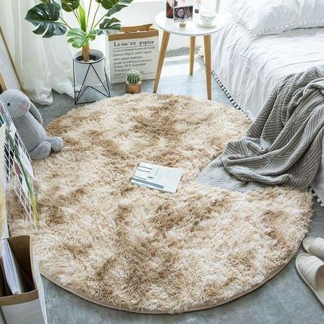 Tapete Sala Circular e Quarto Peludo Redondo Criança Bebê Felpudo 1,5 - LFC STORE - Bege Mesclado Menor preço em Tapete Sala Circular e Quarto Peludo Redondo Criança Bebê Felpudo 1,5 - LFC STORE - Bege Mesclado