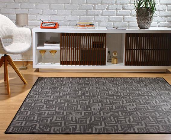 Tapete Sala Quarto 1,50 X 2,00 Antiderrapante Preto HT-03 - Lancer Menor preço em Tapete Sala Quarto 1,50 X 2,00 Antiderrapante Preto HT-03 - Lancer