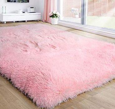 Tapete Sala Rosa Shaggy Peludo Pelo 1x1,4 Metros Veludo - LFC STORE Menor preço em Tapete Sala Rosa Shaggy Peludo Pelo 1x1,4 Metros Veludo - LFC STORE