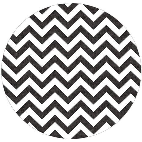 Tapete Saturs Chevron Redondo Preto 140 cm Tapete para Sala e Quarto - Tapetes Saturs Menor preço em Tapete Saturs Chevron Redondo Preto 140 cm Tapete para Sala e Quarto - Tapetes Saturs