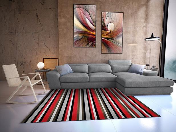 Tapete Saturs Moderno Listrado Vermelho 100 x 140 cm Tapete para Sala e Quarto - Saturs Tapetes Menor preço em Tapete Saturs Moderno Listrado Vermelho 100 x 140 cm Tapete para Sala e Quarto - Saturs Tapetes