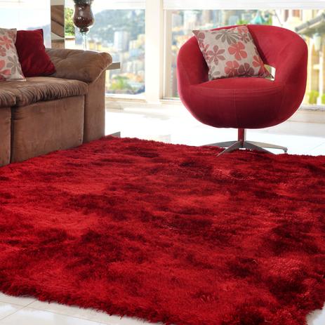 Tapete Silk Shaggy Premium Bordô 1,40m x 2,00m - Tessi Menor preço em Tapete Silk Shaggy Premium Bordô 1,40m x 2,00m - Tessi