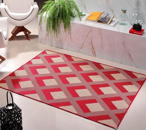 Tapete Sisal 1,00m x 1,50 Vermelho/Bege 505 Lancer Sisllê Menor preço em Tapete Sisal 1,00m x 1,50 Vermelho/Bege 505 Lancer Sisllê