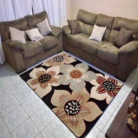 Menor preço em Tapete Veludo para Sala 100 X 150 cm Benin Preto Rayza - Rayza tapetes