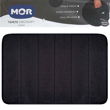 Tapete Viscosoft Memory Foam Poliéster Preto e Bege Banheiro - Mor Menor preço em Tapete Viscosoft Memory Foam Poliéster Preto e Bege Banheiro - Mor