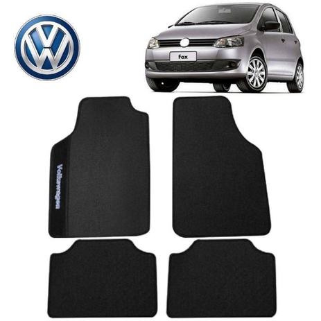 Tapete Vw Fox Universal Preto Bordado Gt Tapetes Para Carros