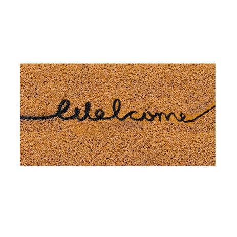 Tapete Welcome 30x70cm policloreto bege Kapazi Menor preço em Tapete Welcome 30x70cm policloreto bege Kapazi