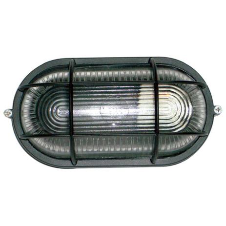 Tartaruga oval 23cm aluminio pint. epoxi e-27 1 lamp. max 60w c/ grade preta - Home line Menor preço em Tartaruga oval 23cm aluminio pint. epoxi e-27 1 lamp. max 60w c/ grade preta - Home line