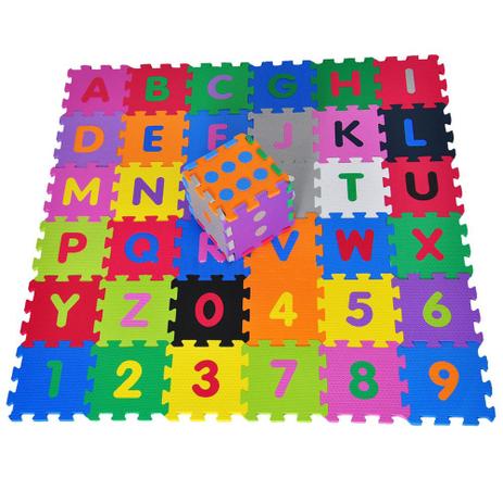 Tatame Infantil Alfabeto Números com Dado 42 peças Colorido - Natural fitness Menor preço em Tatame Infantil Alfabeto Números com Dado 42 peças Colorido - Natural fitness