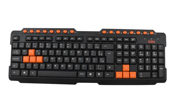 Teclado action gamer preto com laranja OEX é boa?