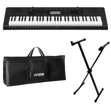 Teclado Arranjador Casio CTK3500 + Capa + Estante Menor preço em Teclado Arranjador Casio CTK3500 + Capa + Estante