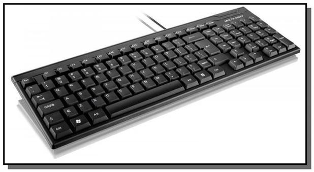 Teclado basico slim preto laser usb - Multilaser Menor preço em Teclado basico slim preto laser usb - Multilaser