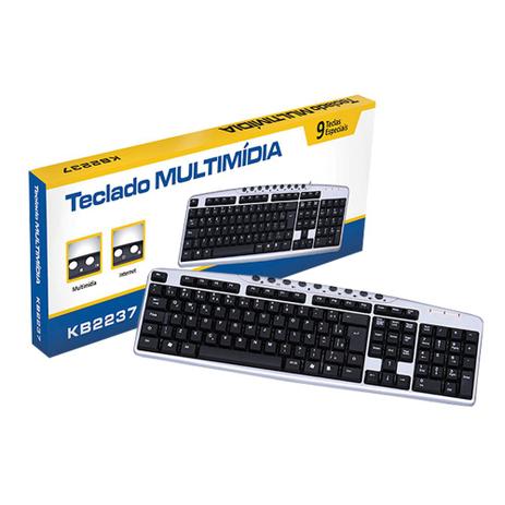 Teclado C3Tech KB2237 Multimídia USB Preto Menor preço em Teclado C3Tech KB2237 Multimídia USB Preto