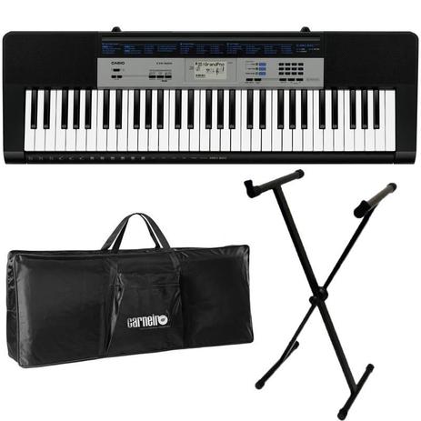 Teclado Casio CTK1550 61 Teclas com Fonte + Capa + Estante é boa?