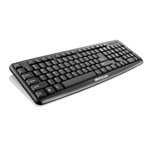 Teclado com Fio Slim USB TC065 Preto - Multilaser Menor preço em Teclado com Fio Slim USB TC065 Preto - Multilaser