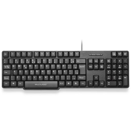 Teclado Com Fio USB Basico Slim Preto TC213 Multilaser Menor preço em Teclado Com Fio USB Basico Slim Preto TC213 Multilaser