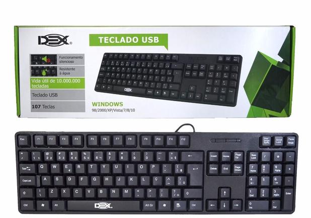 Teclado Computador / Notebook Usb Básico Preto DEX LTK-659 Menor preço em Teclado Computador / Notebook Usb Básico Preto DEX LTK-659