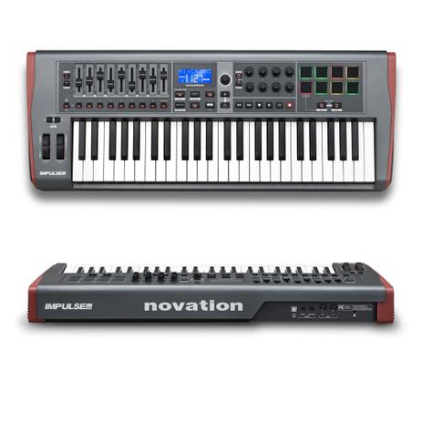 Teclado Controlador Novation Impulse 49 MIDI USB 49 Teclas - TC0073 Menor preço em Teclado Controlador Novation Impulse 49 MIDI USB 49 Teclas - TC0073