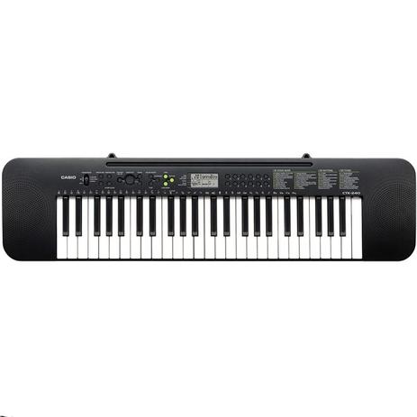 Teclado Eletrônico Casio CTK-240 49 Teclas 100 Timbres Preto Menor preço em Teclado Eletrônico Casio CTK-240 49 Teclas 100 Timbres Preto