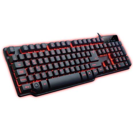 Teclado Gamer C/ Led Hydra USB Preto/Vermelho Mymax Semi Mecânico Menor preço em Teclado Gamer C/ Led Hydra USB Preto/Vermelho Mymax Semi Mecânico