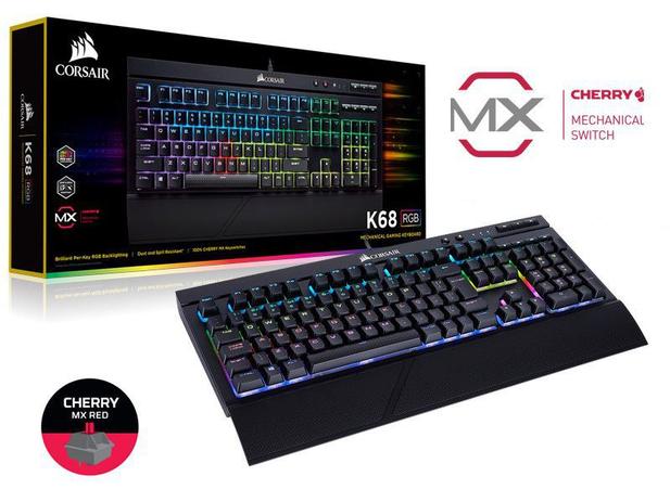 Teclado Gamer Corsair K68 RGB Mecânico SWITCH CHERRY MX RED ABNT2 CH-9102010-BR é boa?