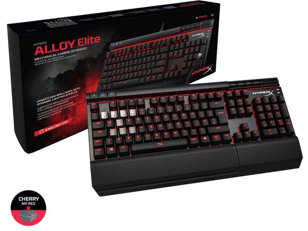 Teclado gamer hyperx hx-kb2rd1-us/r2 mecanico alloy elite cherry mx red - 493 Menor preço em Teclado gamer hyperx hx-kb2rd1-us/r2 mecanico alloy elite cherry mx red - 493