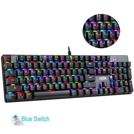 Teclado Gamer Mecanico DEX LTK-028 RGB Menor preço em Teclado Gamer Mecanico DEX LTK-028 RGB