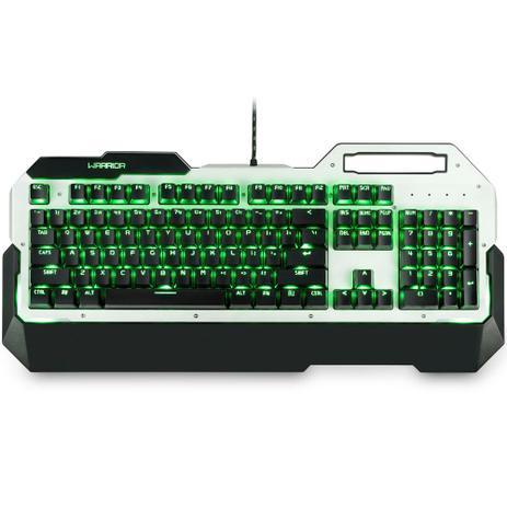 Teclado Gamer Mecânico Multilaser Warrior TC217, LED Single Color - Branco Menor preço em Teclado Gamer Mecânico Multilaser Warrior TC217, LED Single Color - Branco