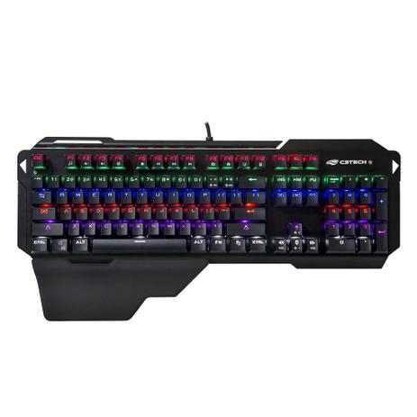 Teclado Gamer Mecânico USB Multimídia Preto Led Azul C3 Tech - C3tech Menor preço em Teclado Gamer Mecânico USB Multimídia Preto Led Azul C3 Tech - C3tech