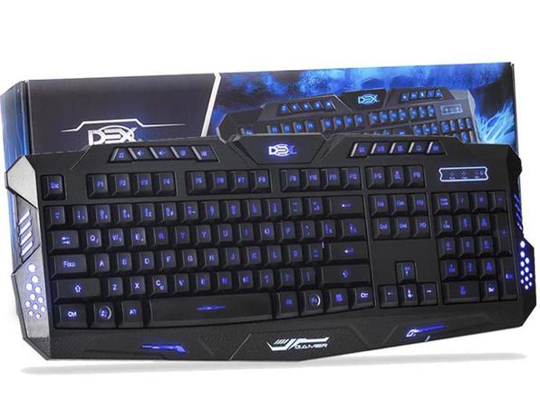 Teclado Gamer Multimídia Luminoso Usb Abnt2 LTK-009 - Dex Menor preço em Teclado Gamer Multimídia Luminoso Usb Abnt2 LTK-009 - Dex