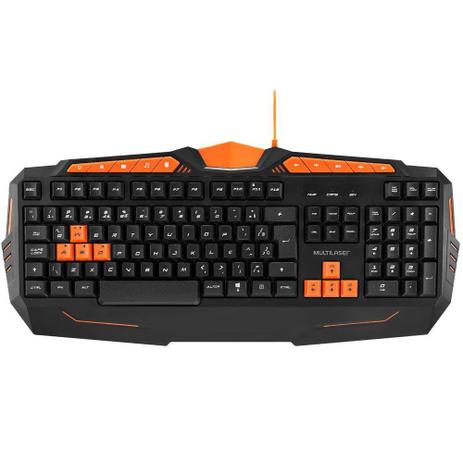 Teclado Gamer Multimídia Preto e Laranja - Multilaser ind. s.a Menor preço em Teclado Gamer Multimídia Preto e Laranja - Multilaser ind. s.a
