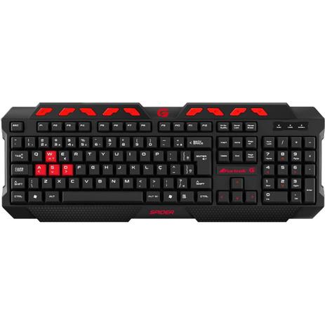 Teclado Gamer Multimídia SPIDER GK-704BK Preto/Vermelho FORT - Fortrek é boa?