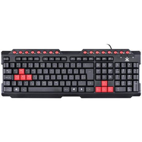 Teclado Gamer Multimídia Vinik GT100 Dragon V2 ABNT2 USB 1.8m Preto/Vermelho Menor preço em Teclado Gamer Multimídia Vinik GT100 Dragon V2 ABNT2 USB 1.8m Preto/Vermelho