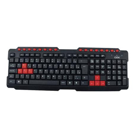 Teclado Gamer OEX Action TC200 - Preto com Vermelho Menor preço em Teclado Gamer OEX Action TC200 - Preto com Vermelho