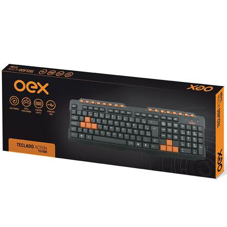 Teclado Gamer OEX USB Action TC200 Menor preço em Teclado Gamer OEX USB Action TC200